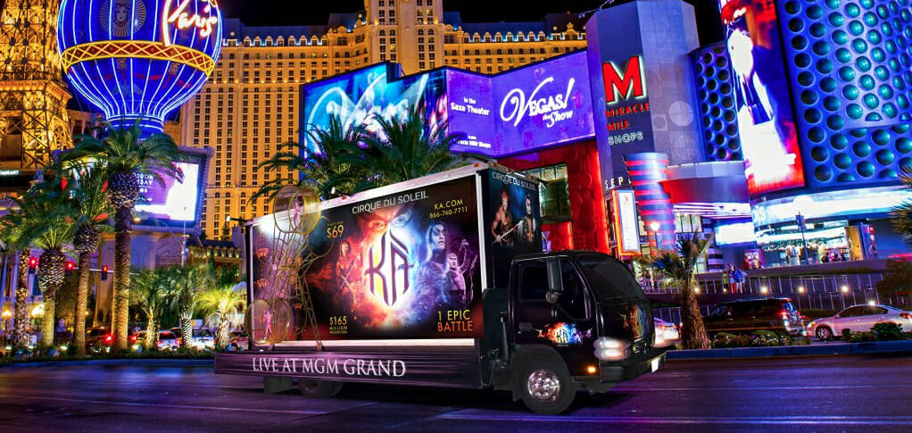 Digital Billboard Truck MGM Grand Las Vegas