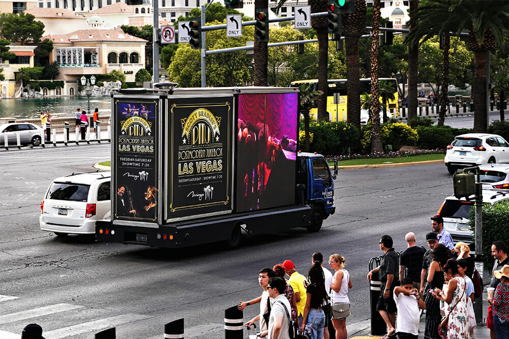 Mobile billboard in Las Vegas